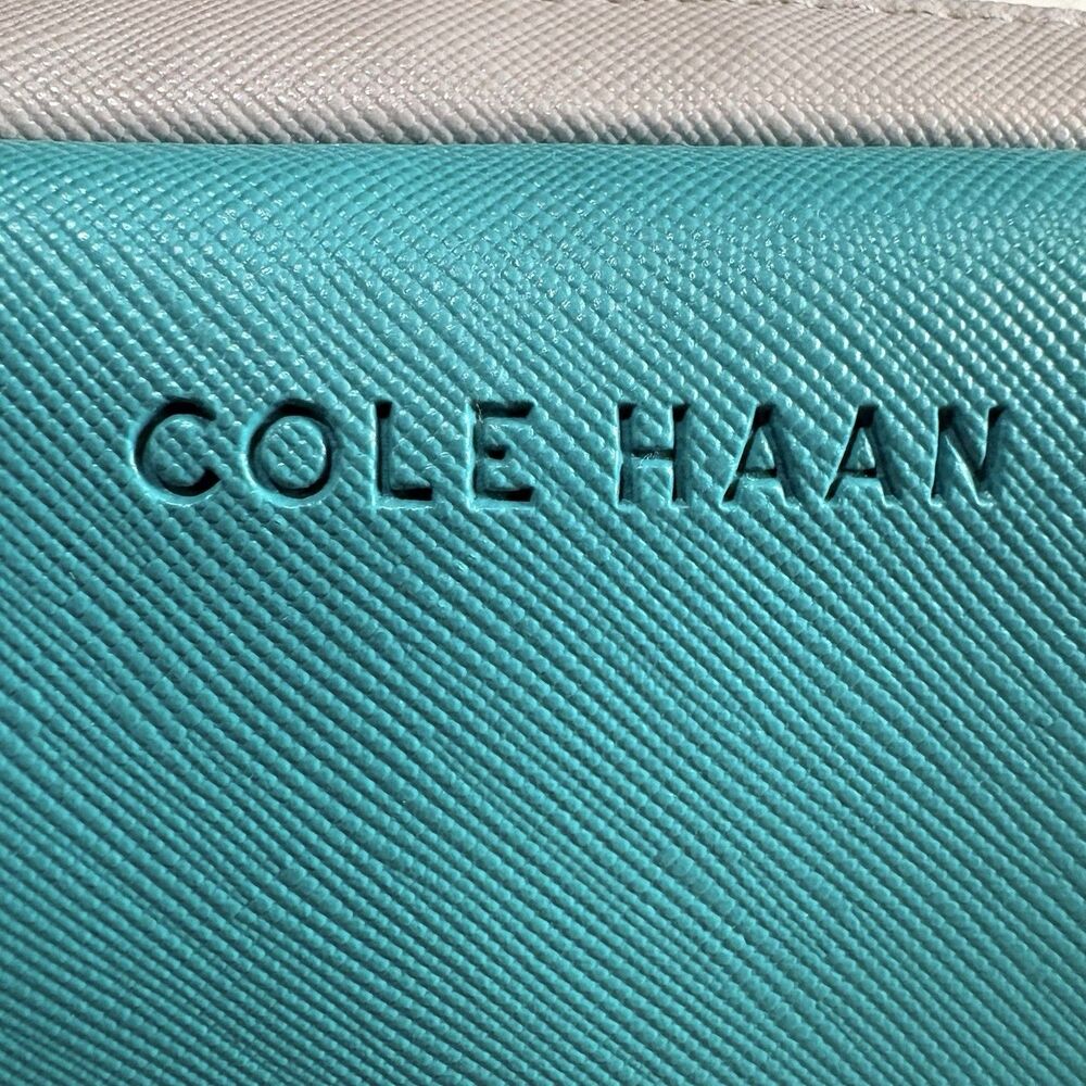 Cole Haan for American Airlines Amenity Kit Teal Gray Travel Pouch Eye Mask - Picture 2 of 6